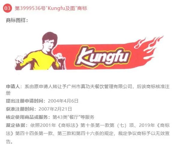 真功夫20件图形商标被国家知识产权局宣告无效