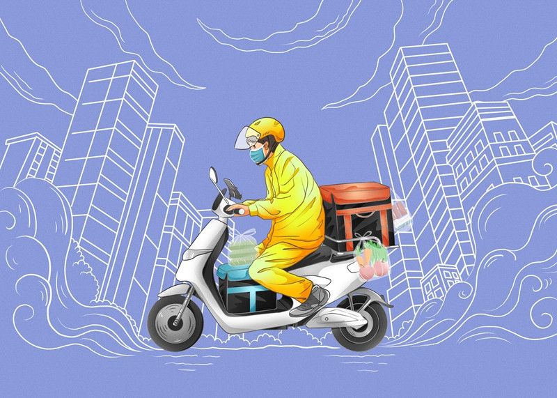 广州餐饮外卖服务逐渐复苏，外卖员电动车换电服务提升五成