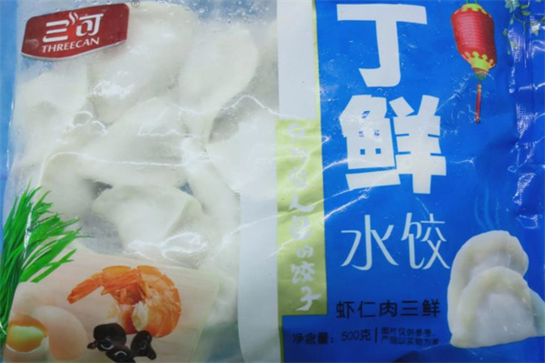 三可手工虾仁水饺