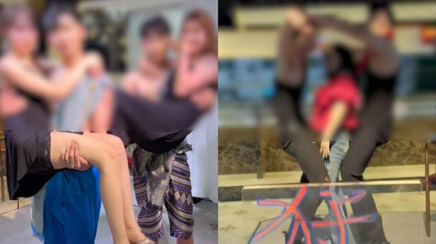 嘴对嘴喂食、做舔杆动作，云南一猛男餐厅被立案调查