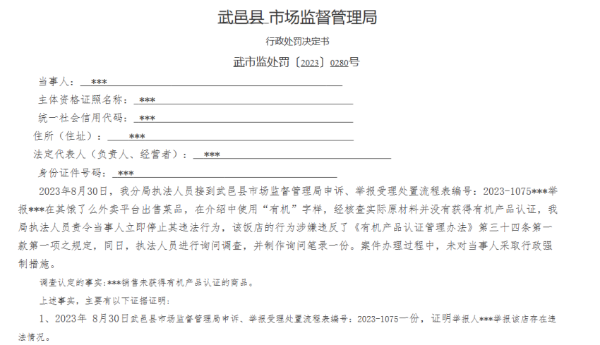普通菜充当“有机菜”售卖，河北一饭馆被立案调查且罚款！