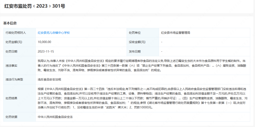 汤中混入蜻蜓、用霉变大米做饭……校园食品安全不容“试错”
